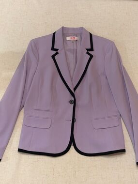 9&Co Lavender Blazer with Black Trim
